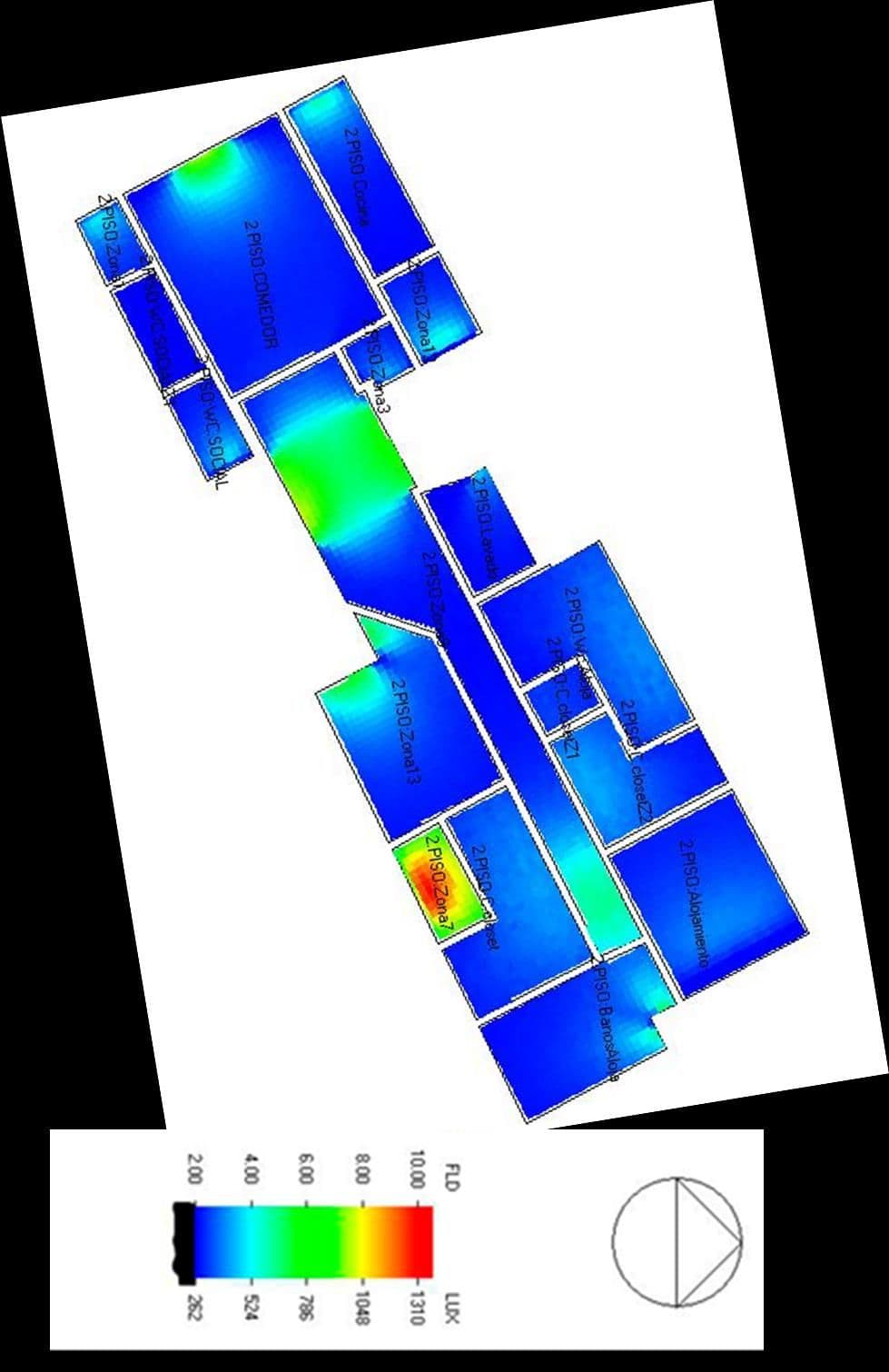 Estación de Policía de Guacamayo — Simulación de luz natural